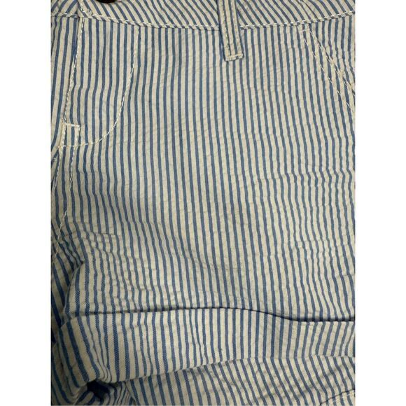 SO Women’s Navy White Stripe Cotton Shorts Size 3 - Picture 2 of 8